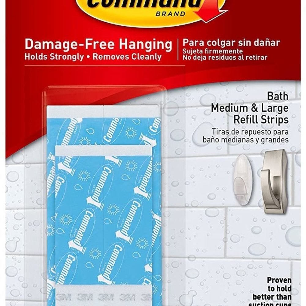 Command Water Resistant Refill Strips 2-Pack 4 Medium 8 Large Discounted Ship